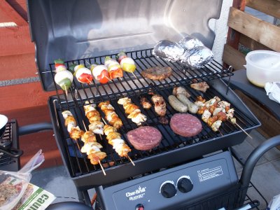 Q christens his new BBQ - photo 2